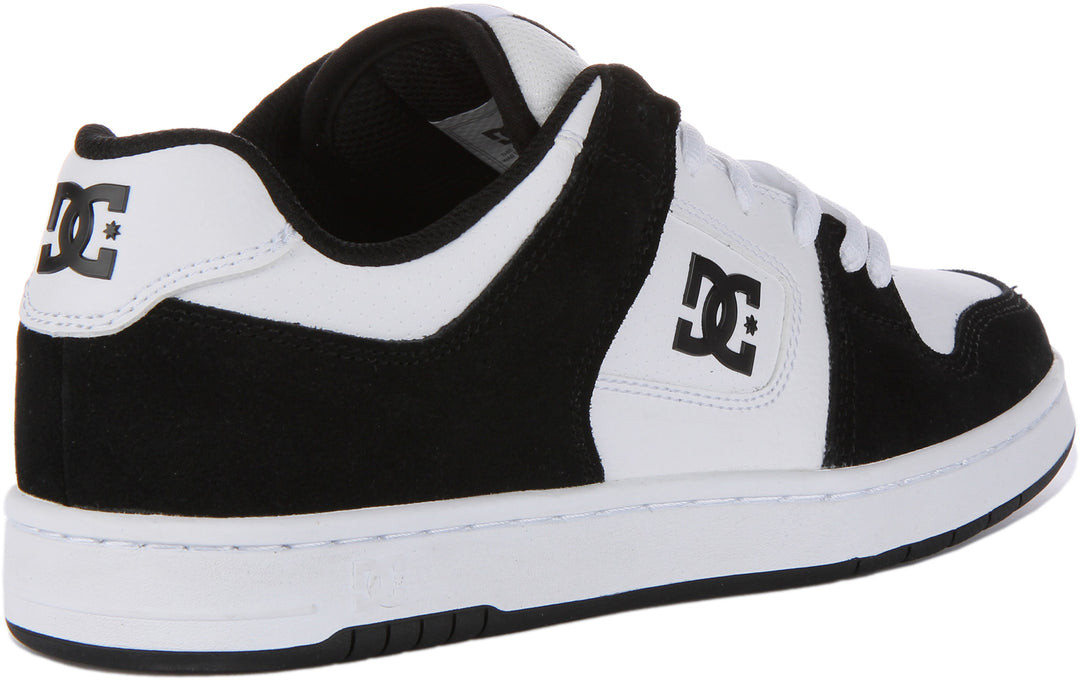 DC Shoes Manteca 4 Baskets en cuir à lacets poure en blanc noir