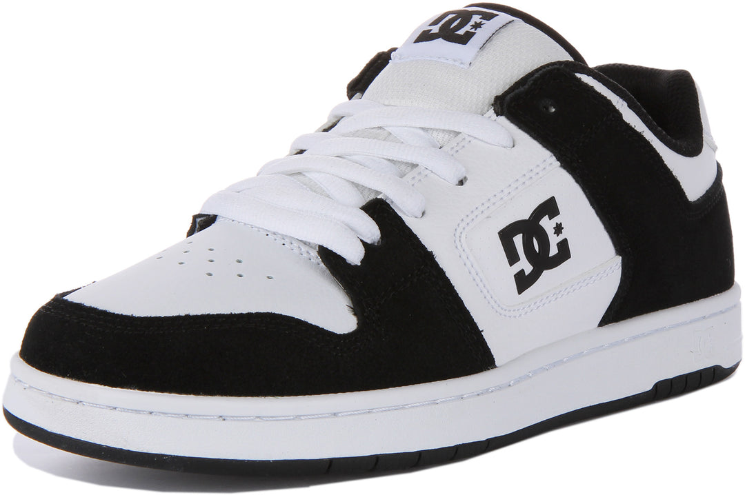 DC Shoes Manteca 4 Baskets en cuir à lacets poure en blanc noir