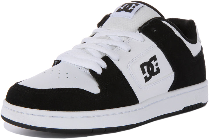 DC Shoes Manteca 4 Zapatillas con cordones de piel para en blanco negro