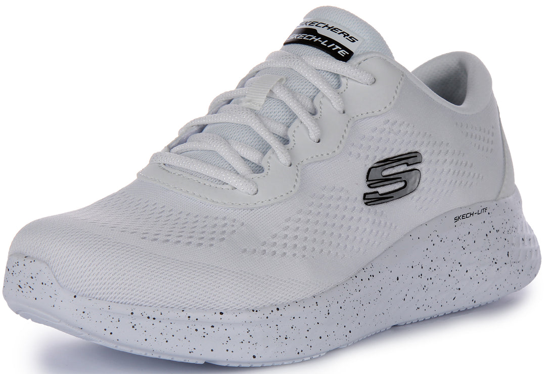 Skechers Skech Lite Pro Frauen Schnürung Masche Vegane Turnschuhe Weiß Schwarz