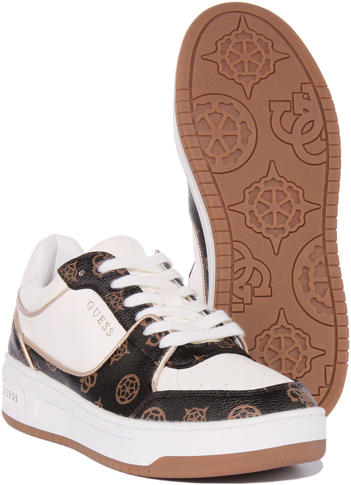 Guess Tokyo In White Brown 4G For Women