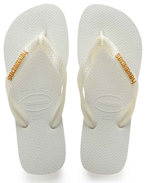 Havaianas Metallic Logo Infradito da unisex in nero oro