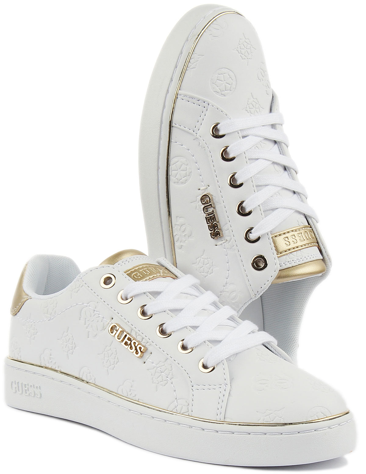 Gold hot sale guess trainers