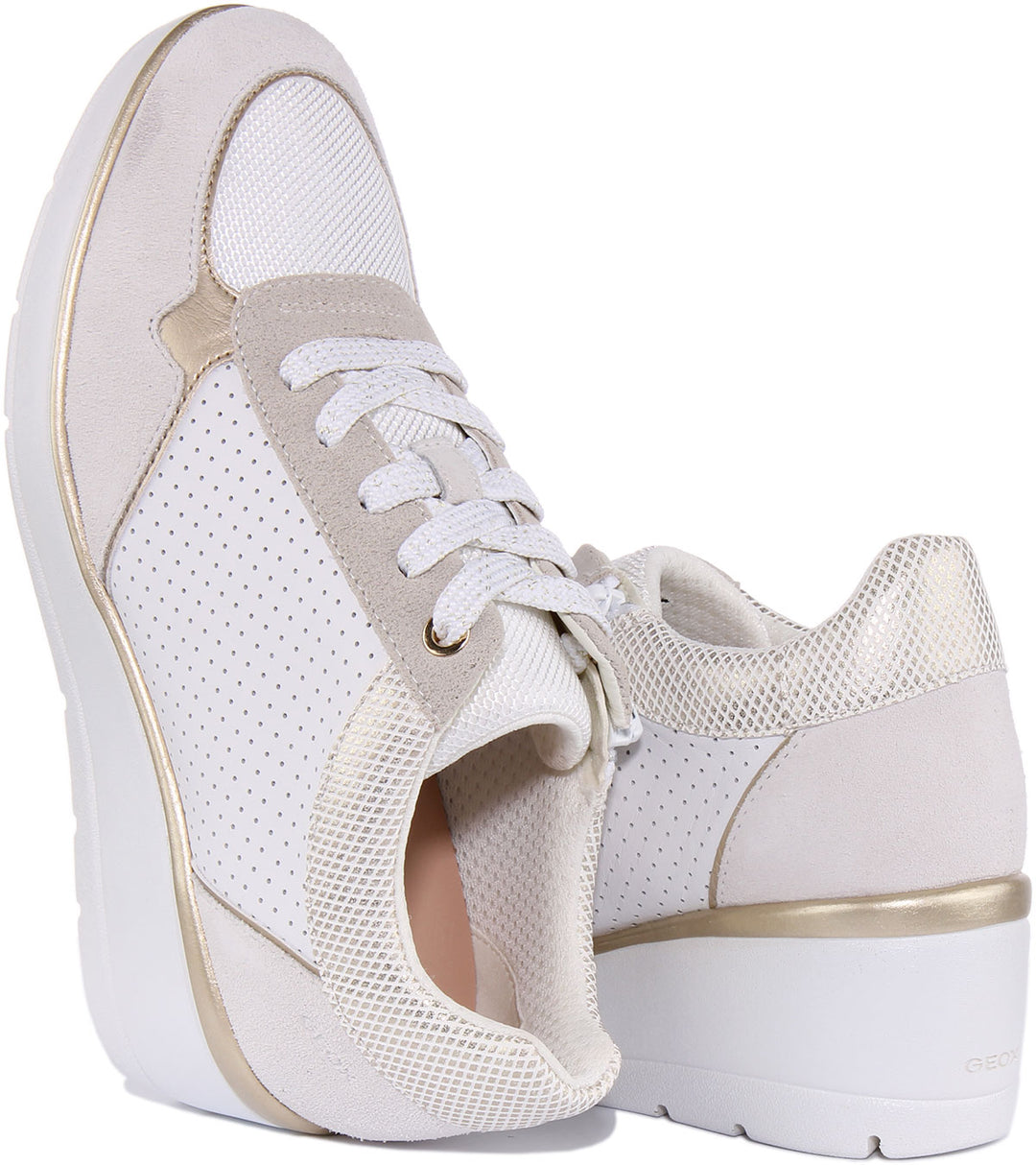 Geox D Ilde In White Gold For Women