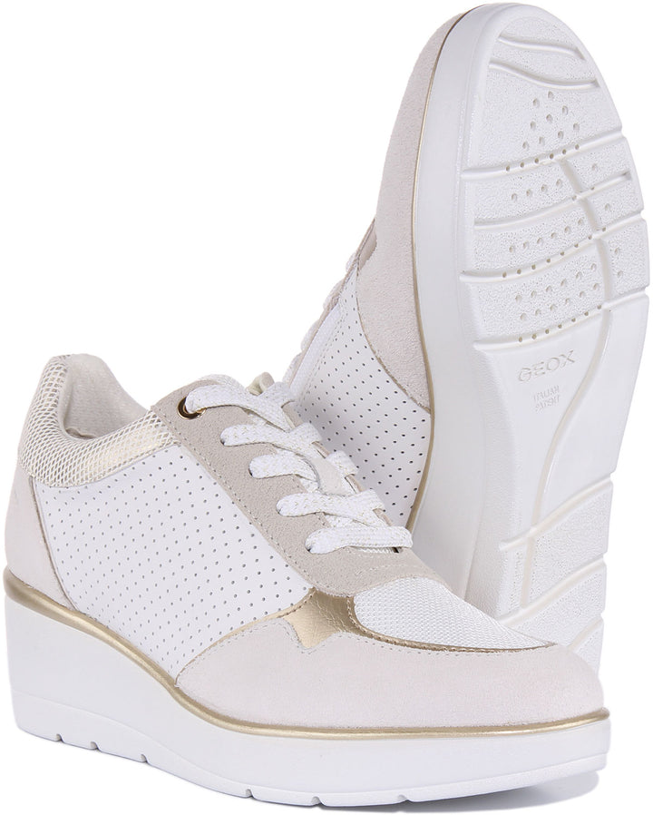 Geox D Ilde In White Gold For Women