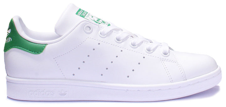 Adidas Stan Smith Leather Trainers In White Blue For Women