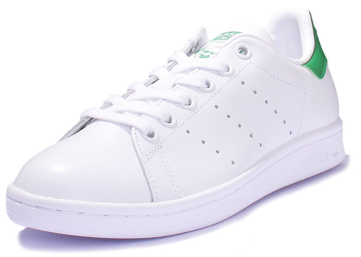 Adidas Stan Smith Frauen Schnürung Lässige Leder Turnschuhe In Weiß Grün