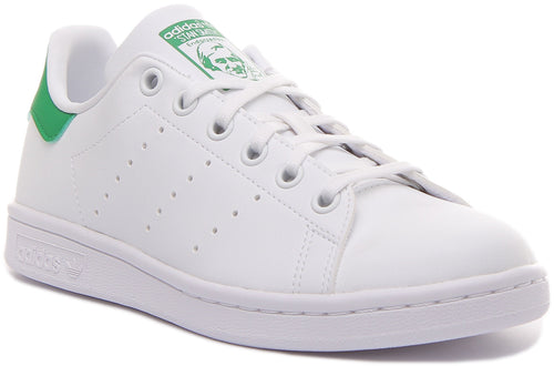 Adidas Stan Smith Chaussures de tennis classiques végane Primegreen pour jeunes en blanc vert