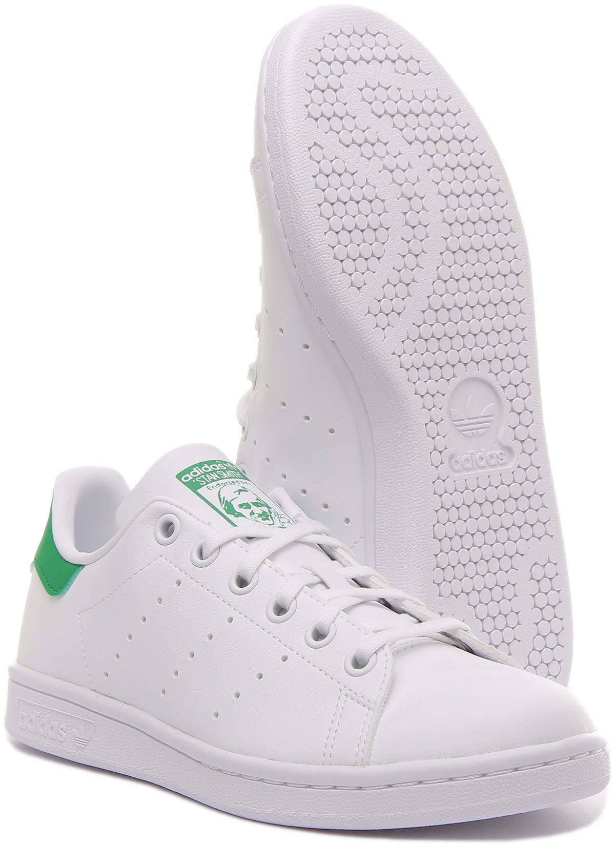 Adidas stan smith junior white green sale