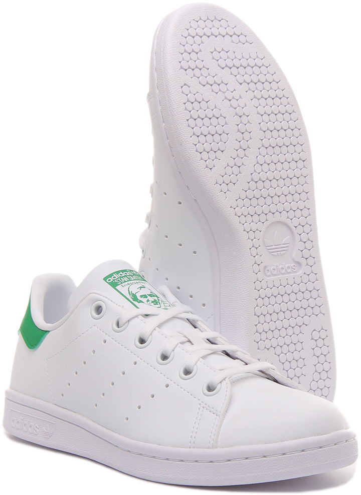 Adidas Stan Smith Zapatillas de tenis clásicas veganas Primegreen para niños en blanco verde