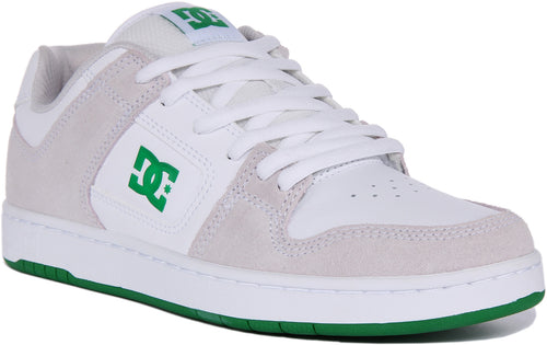 DC Shoes Manteca 4 Baskets en cuir à lacets poure en blanc vert