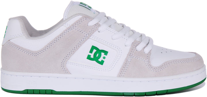 DC Shoes Manteca 4 Baskets en cuir à lacets poure en blanc vert