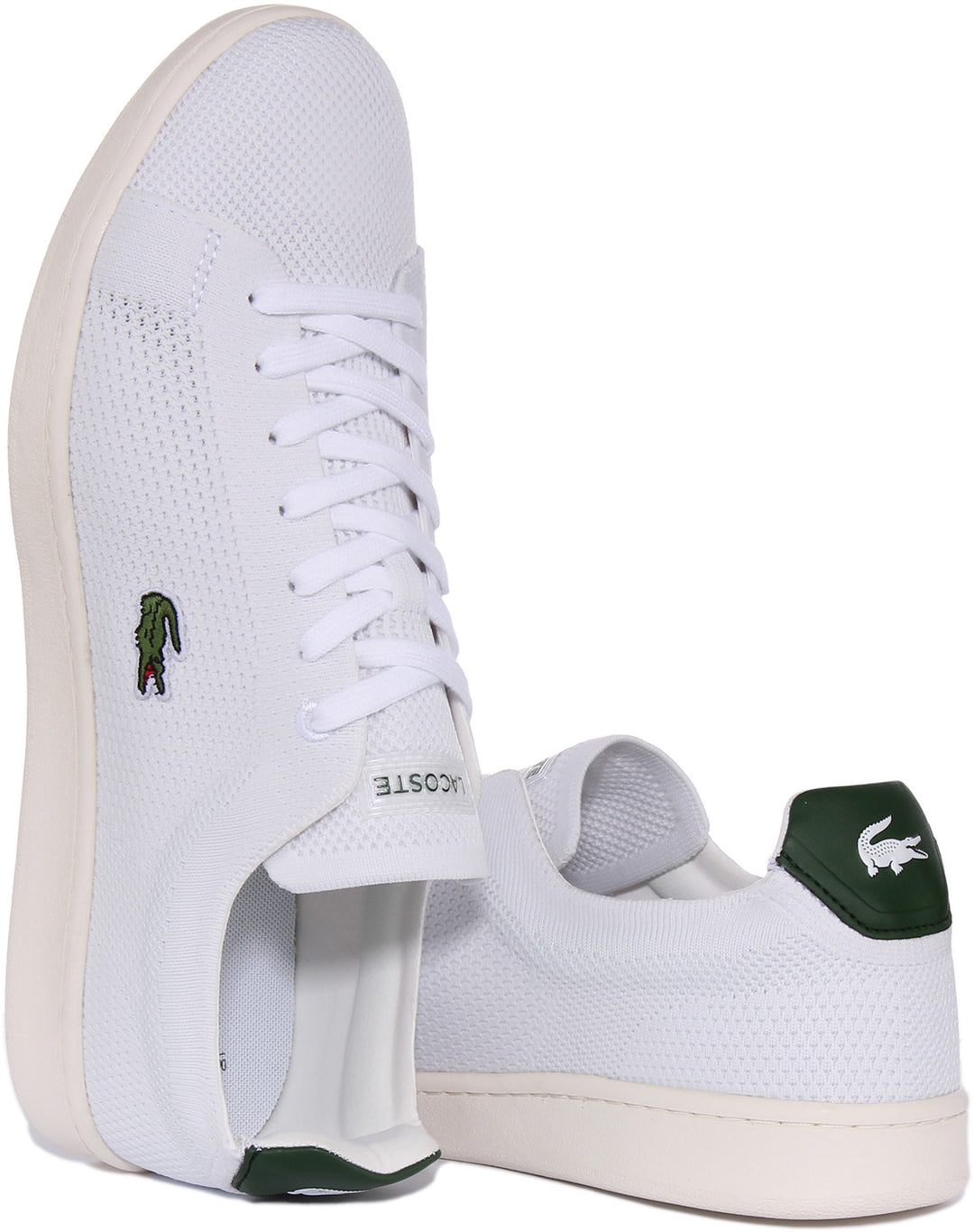 Lacoste Carnaby Piquee In White Green For Men