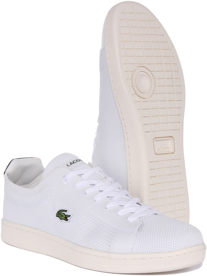 Lacoste Carnaby Piquee In White Green For Men