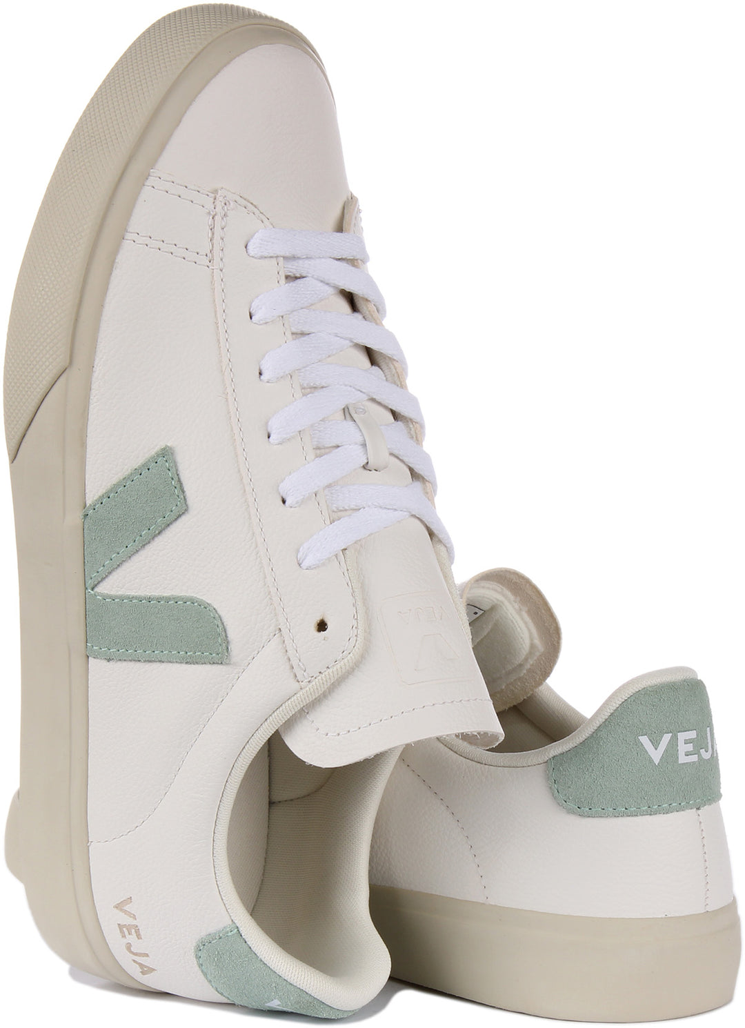 Veja Campo Chromefree In White Green For Men