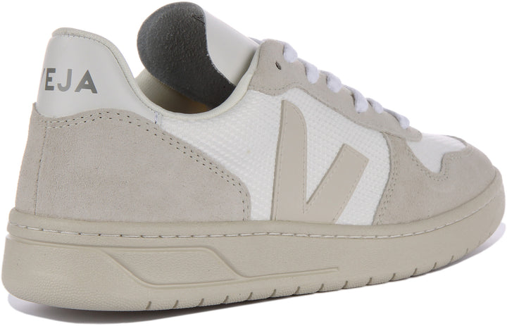 Veja V-10 B-Mesh In White Grey For Women