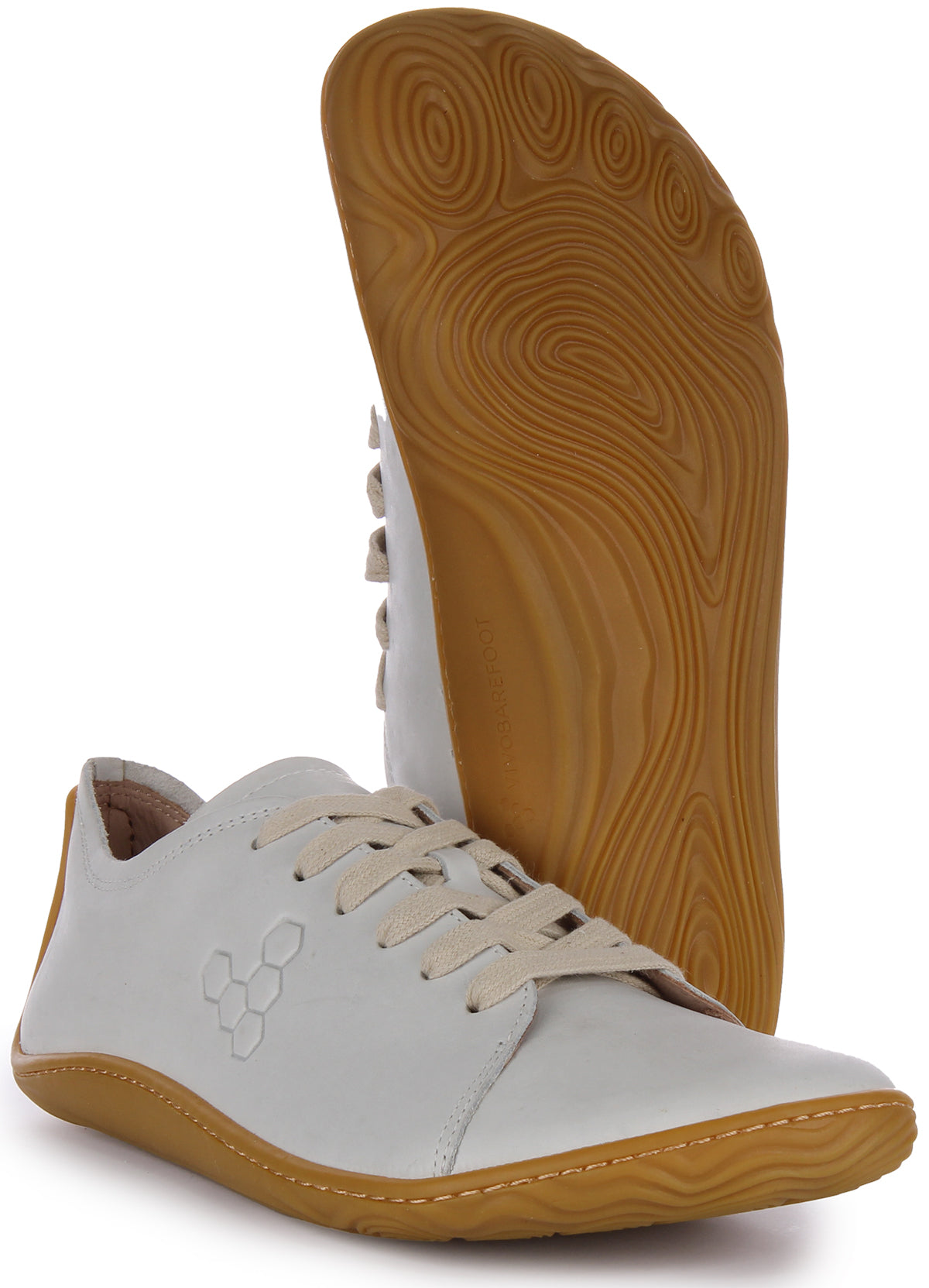 Vivobarefoot Addis In White Grey For Men | Natural Movement Shoes