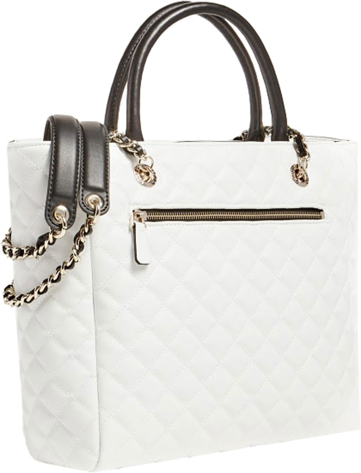 Guess Illy Elite Tote In White Multi For Women
