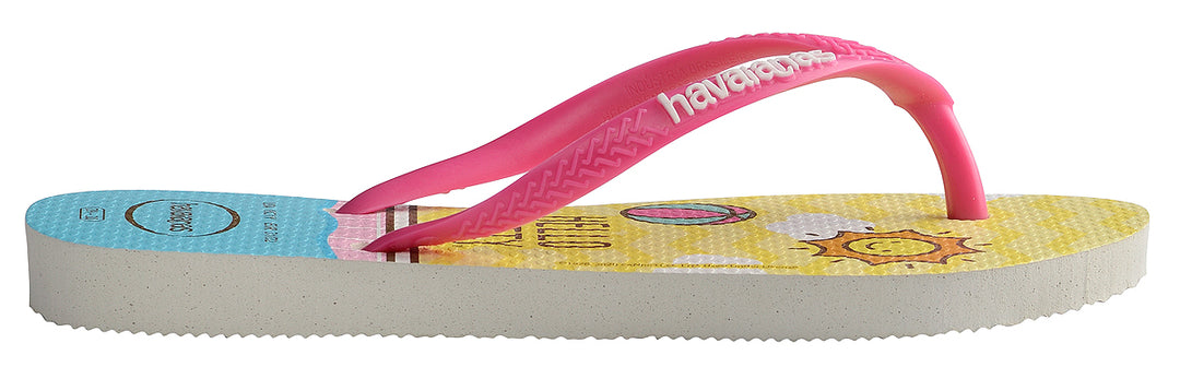 Havaianas Slim Hello Kitty In White Pink For Kids Flipflops