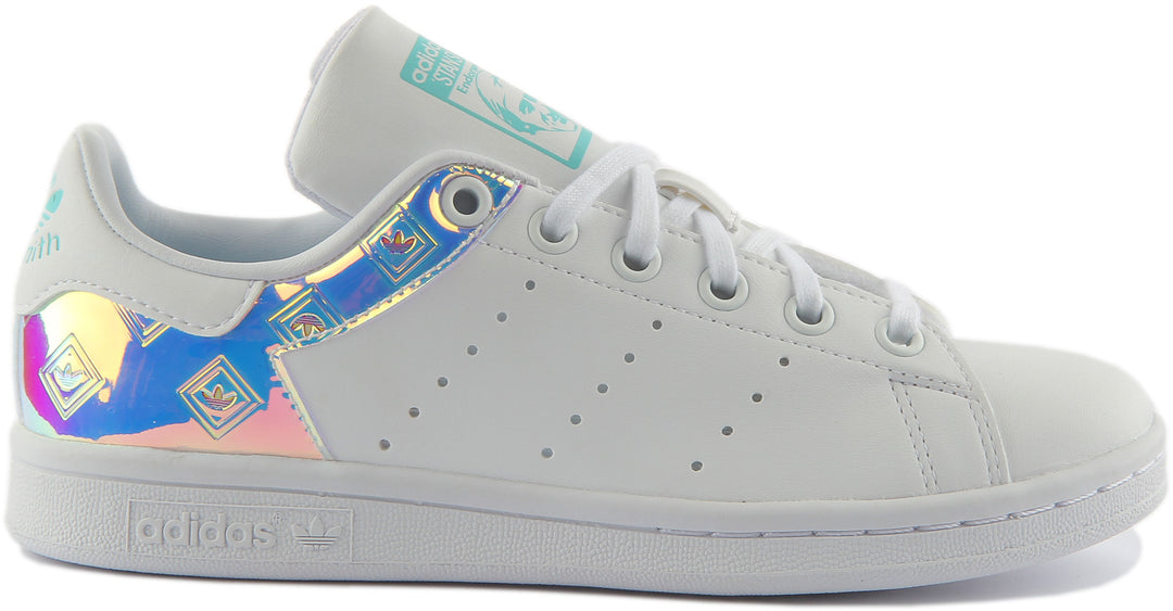 Adidas Stan Smith J In White Multi For Youth