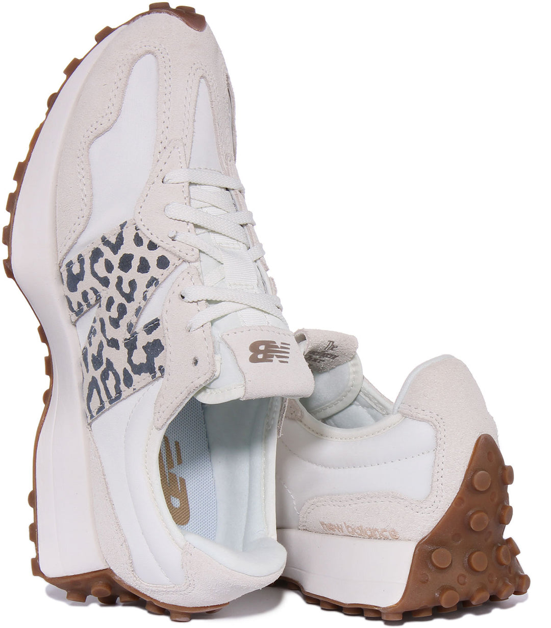 New Balance WS 327 PJ White Leopard Print For Women Large N