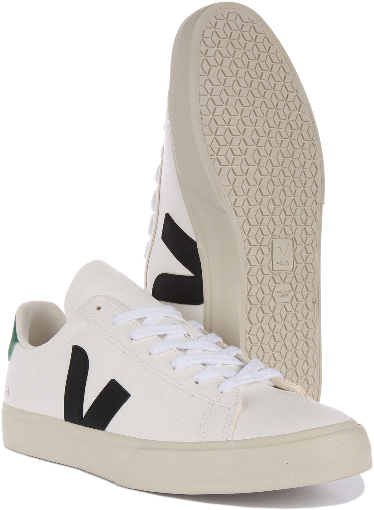 Veja Campo Chrome free In White Black Green For Men Lace up – 4feetshoes