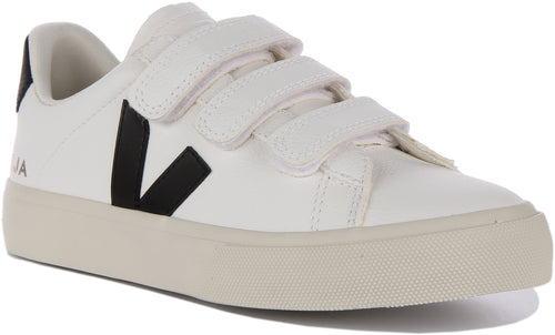 Veja Recife Scarpe da ginnastica a tre cinturini in pelle chromefree da uomo in bianco multi