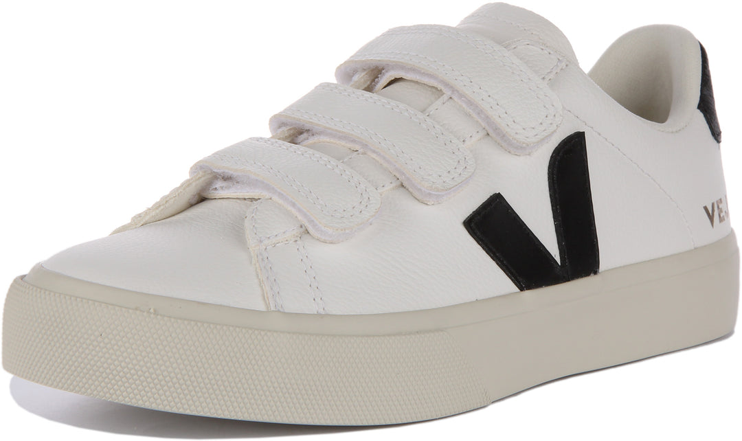 Veja recife ChromeFree en negro blanco para mujeres