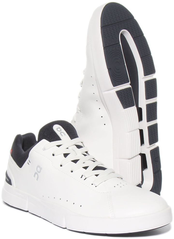 On Running The Roger Advantage In White Navy For Men