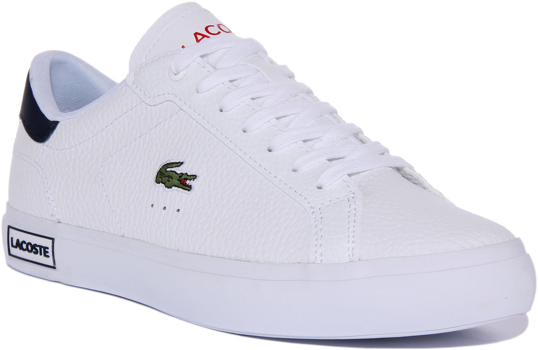 Lacoste Powercourt TRI22 Chaussures à lacets en Blanc, Hommes Chaussures  plates