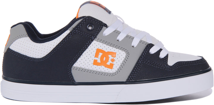 Dc Shoes Pure In White Navy For Men