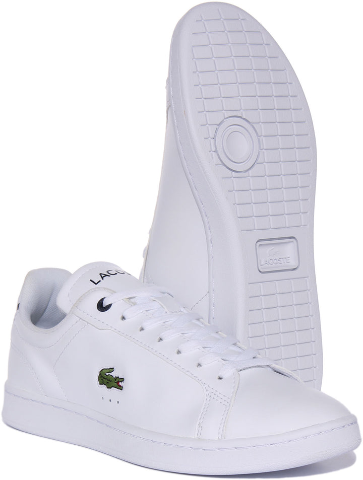 Lacoste Carnaby Pro In White Navy For Men