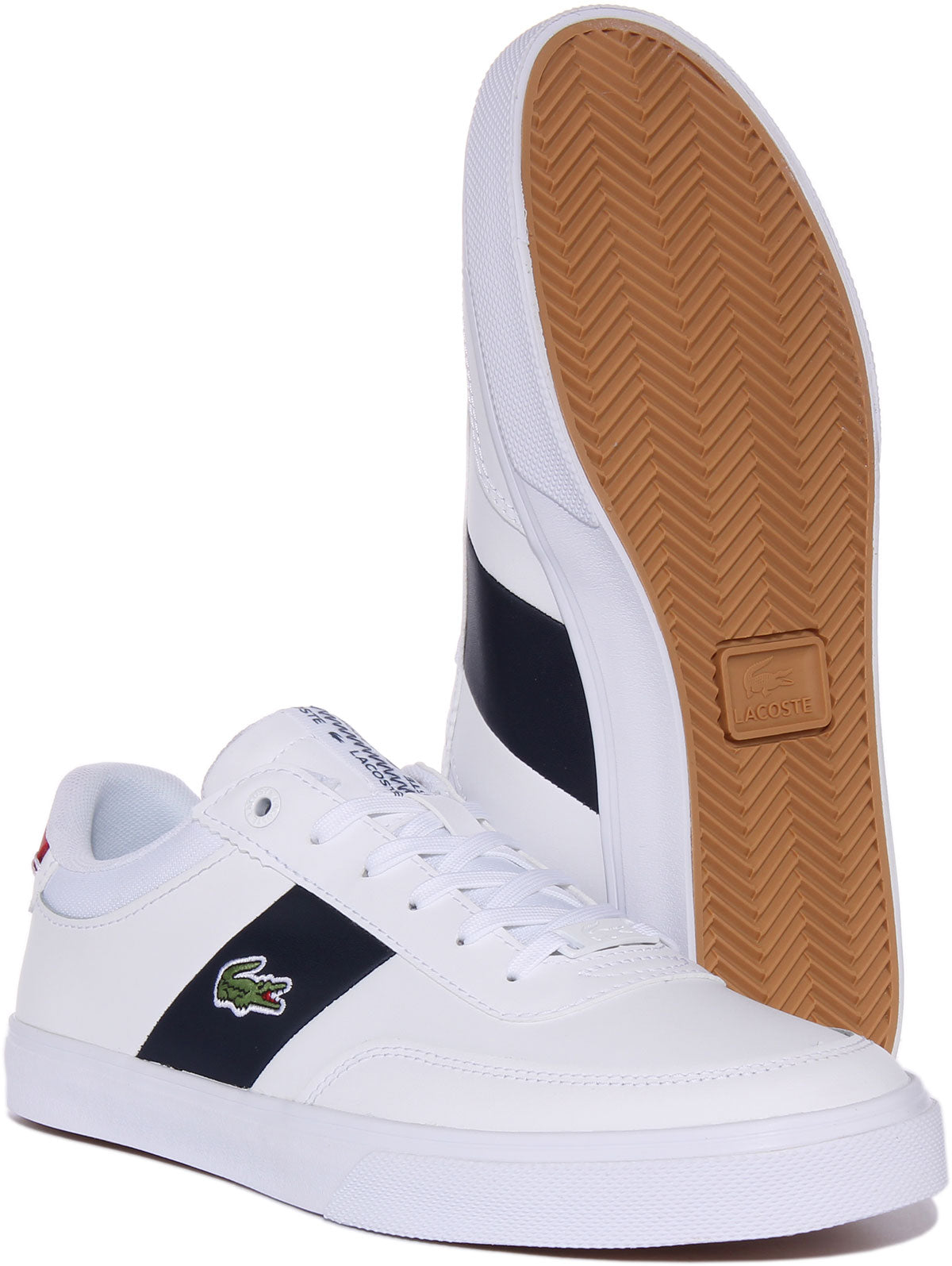 Lacoste Court Master In White Navy For Men