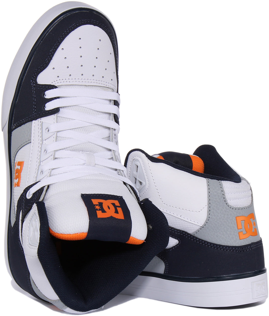Dc Shoes Pure High Top In White Navy For Men