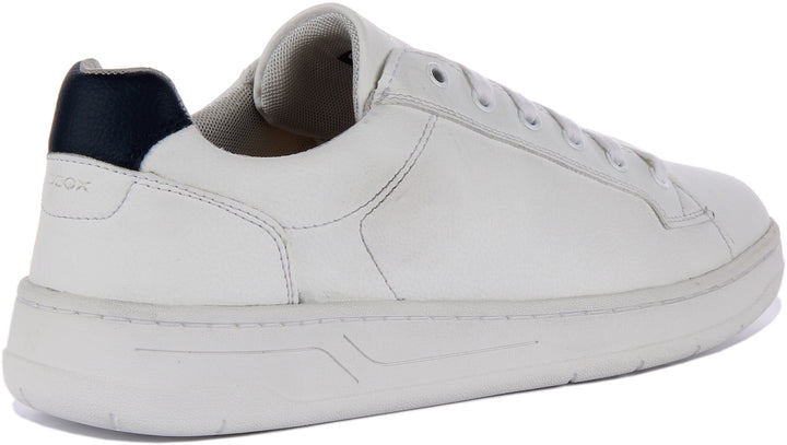 Geox U Magnete G Baskets synthétiques à lacets pour hommes en blanc marine