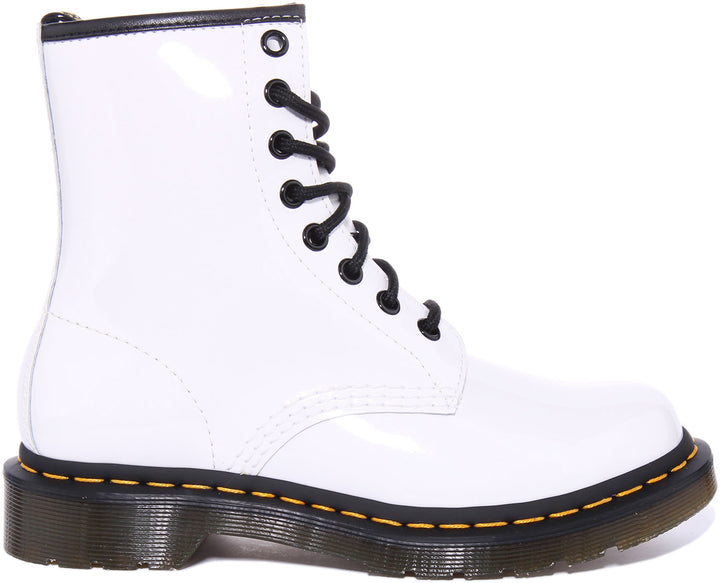 Dr Martens 1460 W In White Patent For Women