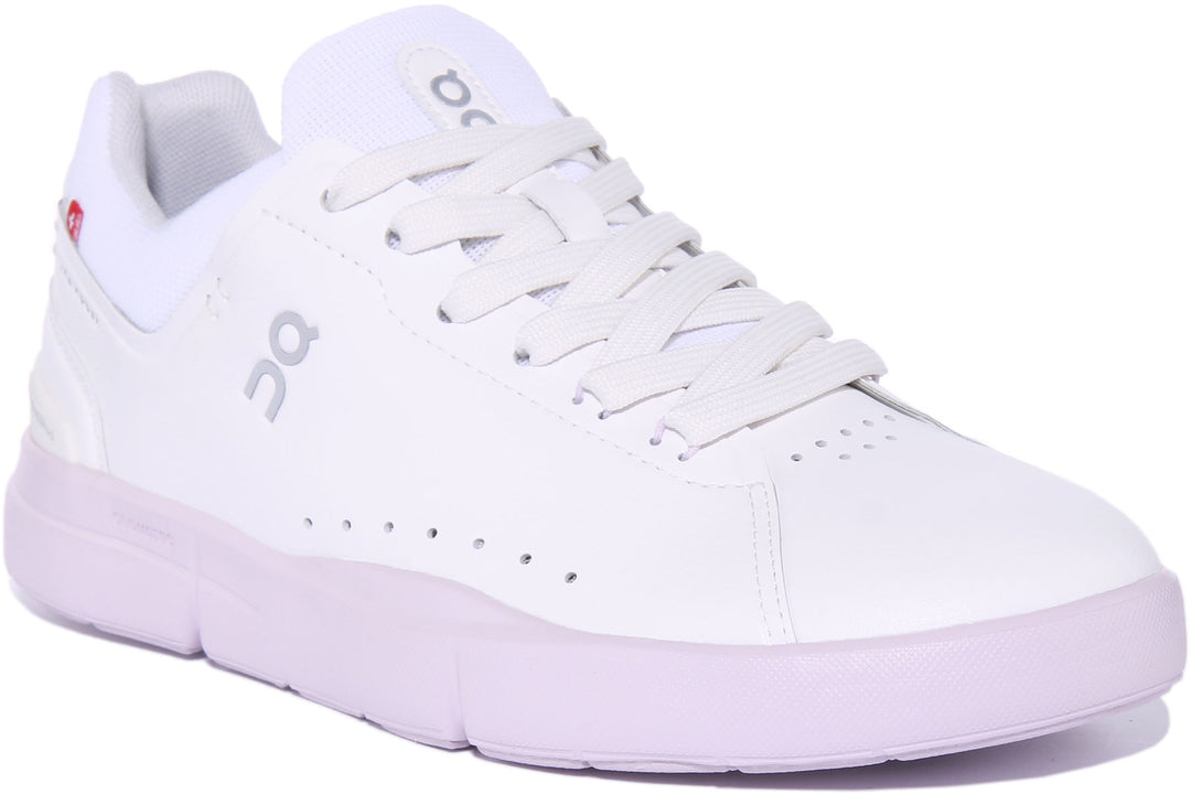 On Running The Roger Advance In White Pink For Women