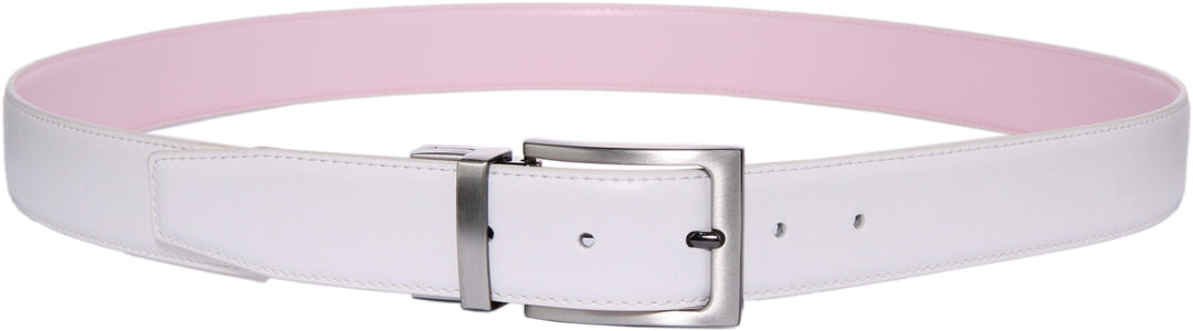 Justinreess England Dexter In White Pink Belt For Men