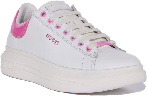 Guess Vibo Trainer In White Pink For Women
