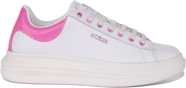 Guess Vibo Trainer In White Pink For Women