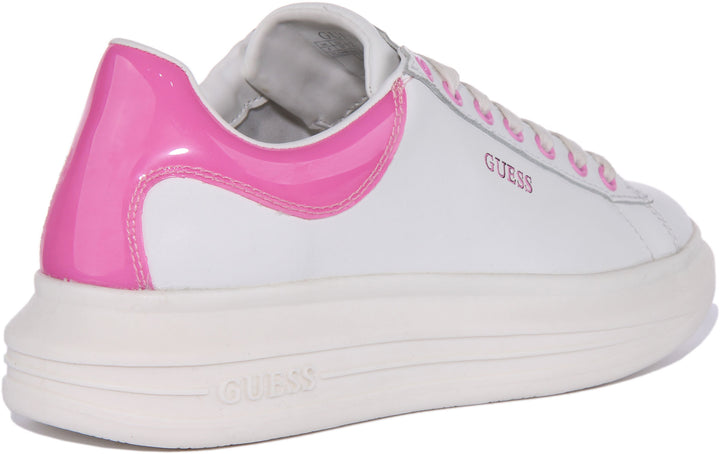 Guess Vibo Trainer In White Pink For Women