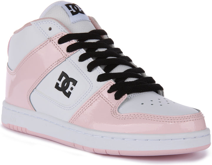 Dc Shoes Manteca 4 Mid In White Pink For Women