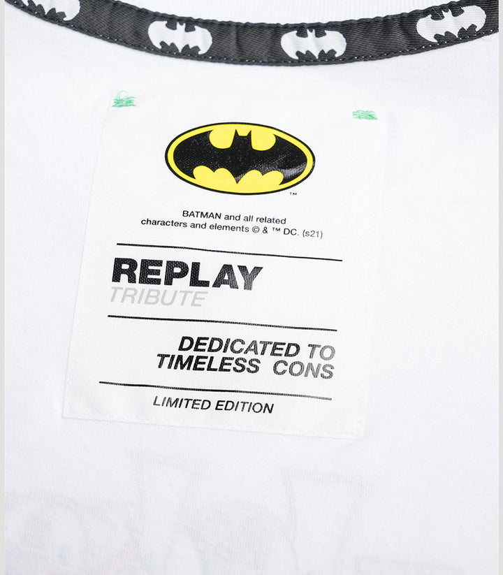 Replay The Joker Maglietta da uomo Batman e Joker in edizione limitata in bianco rosso