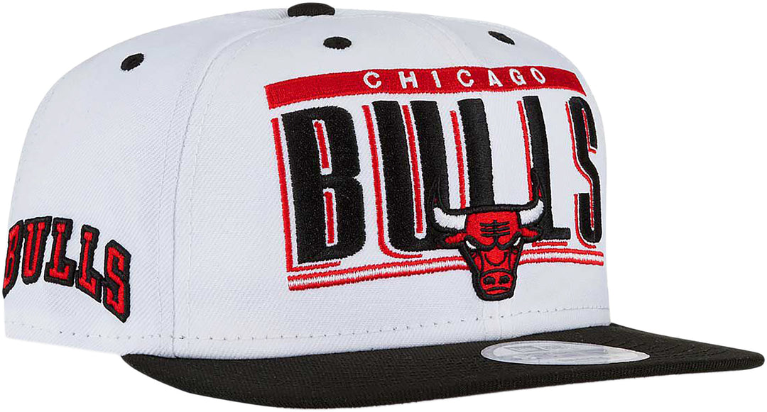 New Era 9Fifty Chicago Bulls Cappellino snapback in cotone da in bianco rosso