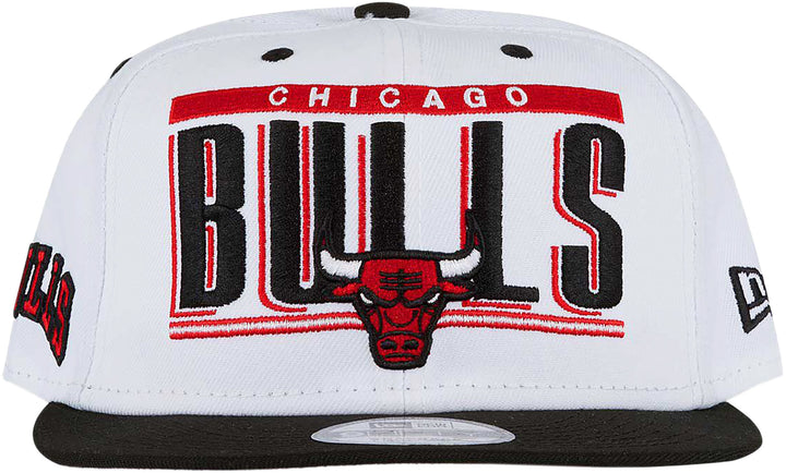 New Era 9Fifty Chicago Bulls Baumwolle Snapback Kappe Weiß Rot