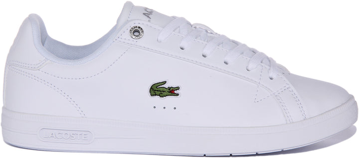 Lacoste Graduate Pro 123 2 SFA Scarpe da ginnastica allacciate in pelle da donna in bianco bianco