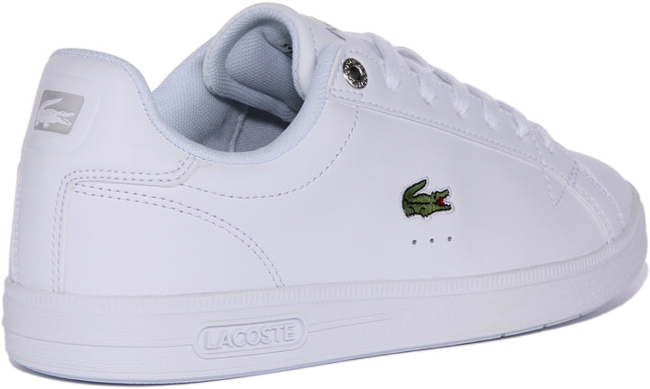 Lacoste Graduate Pro 123 2 SFA Scarpe da ginnastica allacciate in pelle da donna in bianco bianco