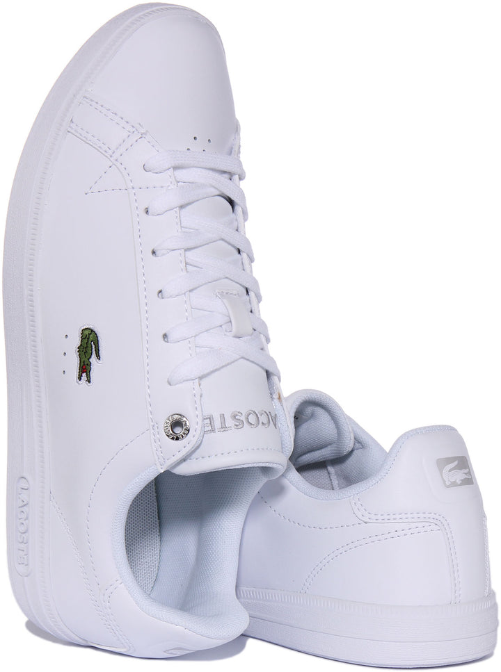 Lacoste Graduate Pro 123 2 SFA Scarpe da ginnastica allacciate in pelle da donna in bianco bianco