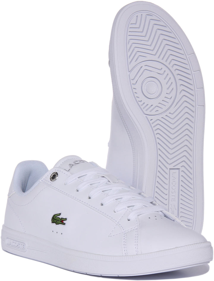 Lacoste Graduate Pro 123 2 SFA Scarpe da ginnastica allacciate in pelle da donna in bianco bianco