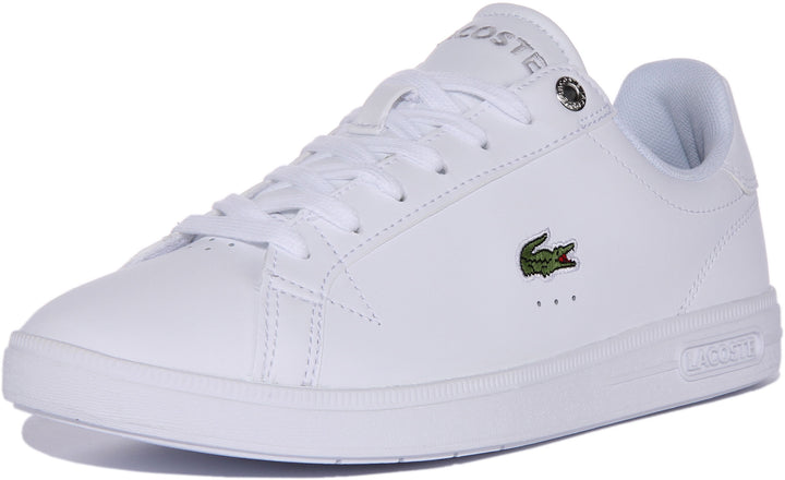 Lacoste Graduate Pro 123 2 SFA Scarpe da ginnastica allacciate in pelle da donna in bianco bianco